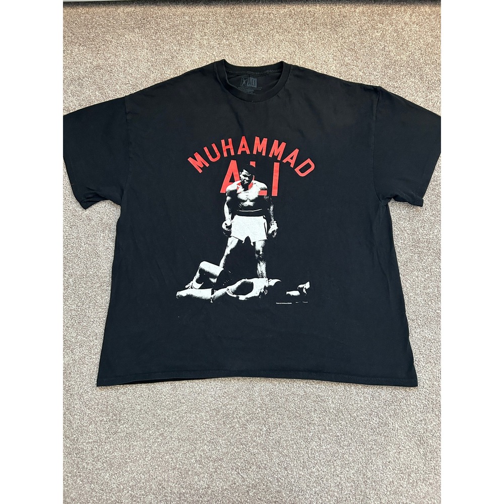 Muhammad Ali Graphic T-Shirt Mens 2XL Black Excellent Boxing Sonny Liston Tee